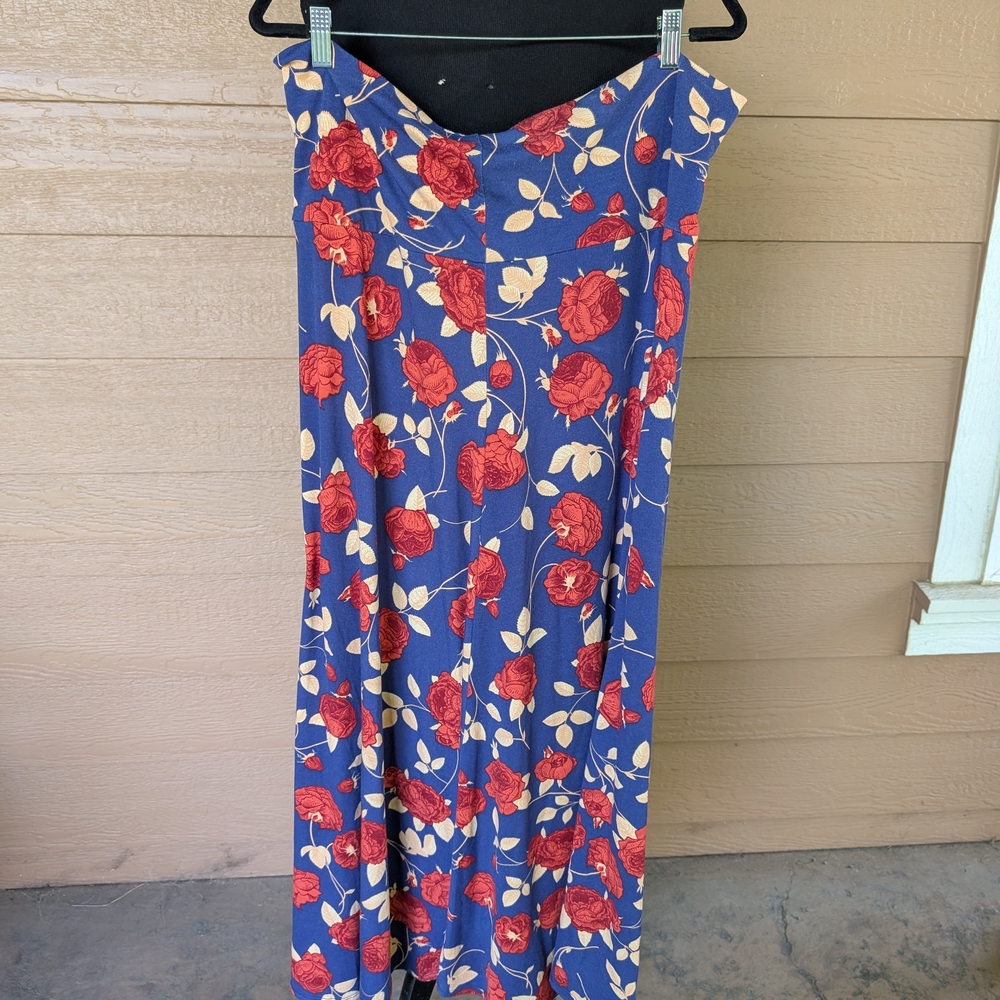 LuLaRoe Blue Floral Dress